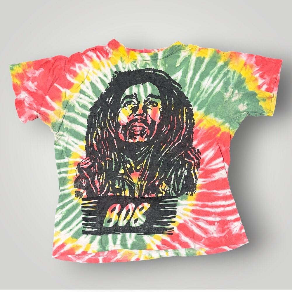 Vintage Bob Marley Tie Dye T-Shirt XL Rasta Single Stitch Made in Jamaica